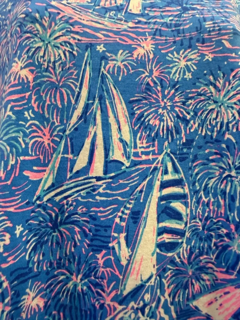 Lilly Pulitzer Cody It’s a Sailabration Pima Cotton T-Shirt Dress Small